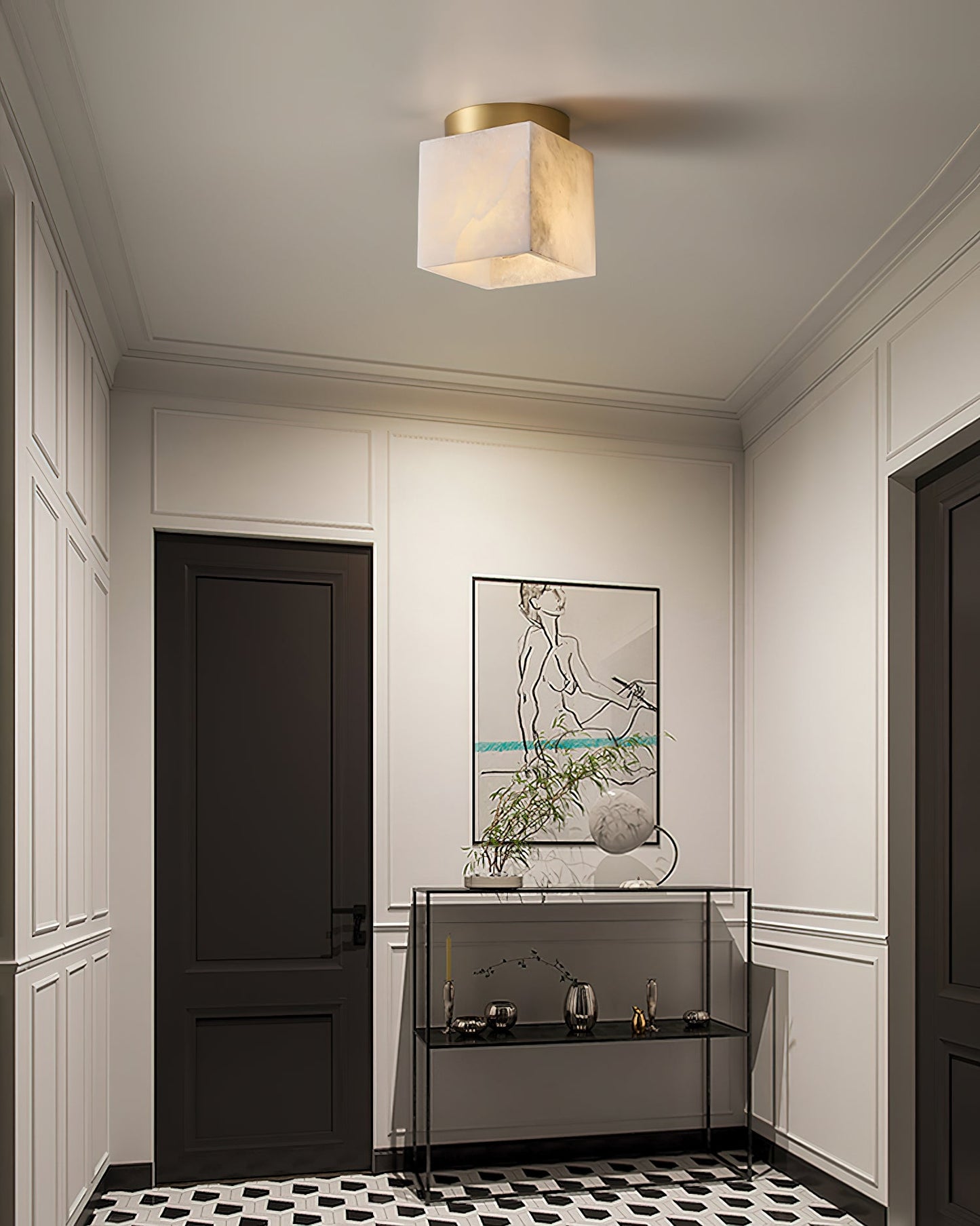 Hudson Valley Budnick Alabaster Ceiling Light