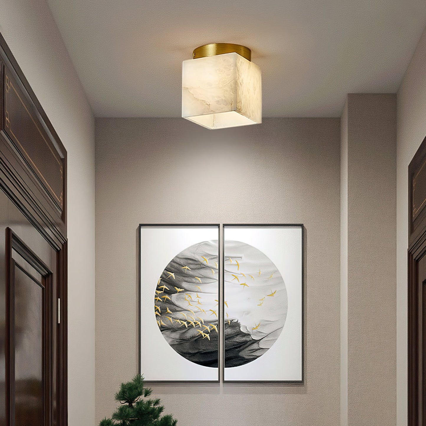 Hudson Valley Budnick Alabaster Ceiling Light