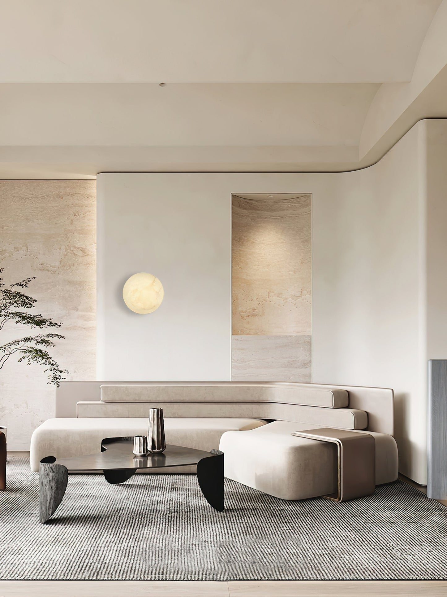 Iveala Single Alabaster Wall Lamp