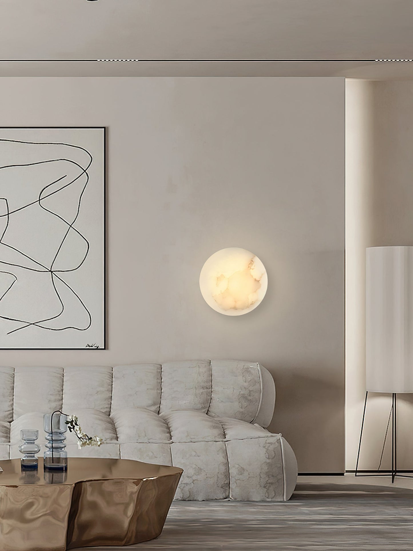Iveala Single Alabaster Wall Lamp