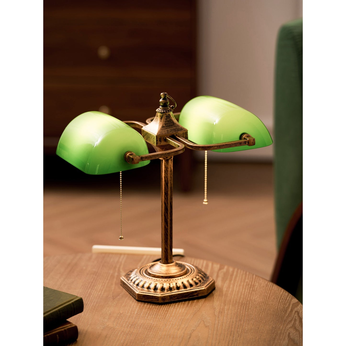 Cambridge Twin Library Table Lamp