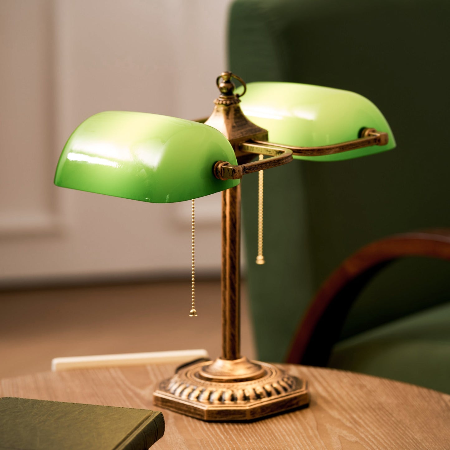 Cambridge Twin Library Table Lamp