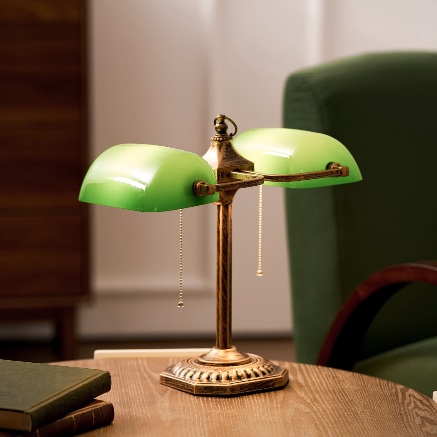 Cambridge Twin Library Table Lamp