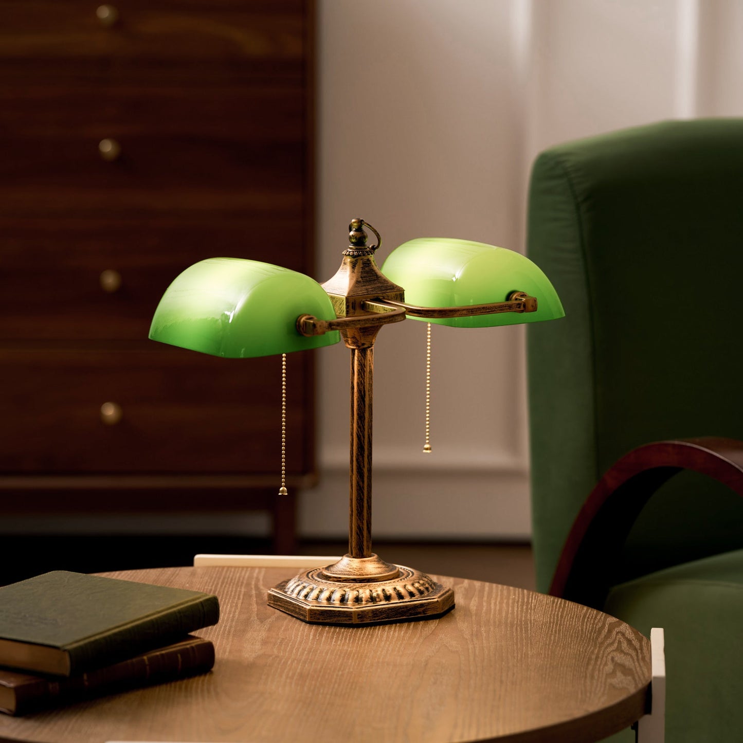 Cambridge Twin Library Table Lamp