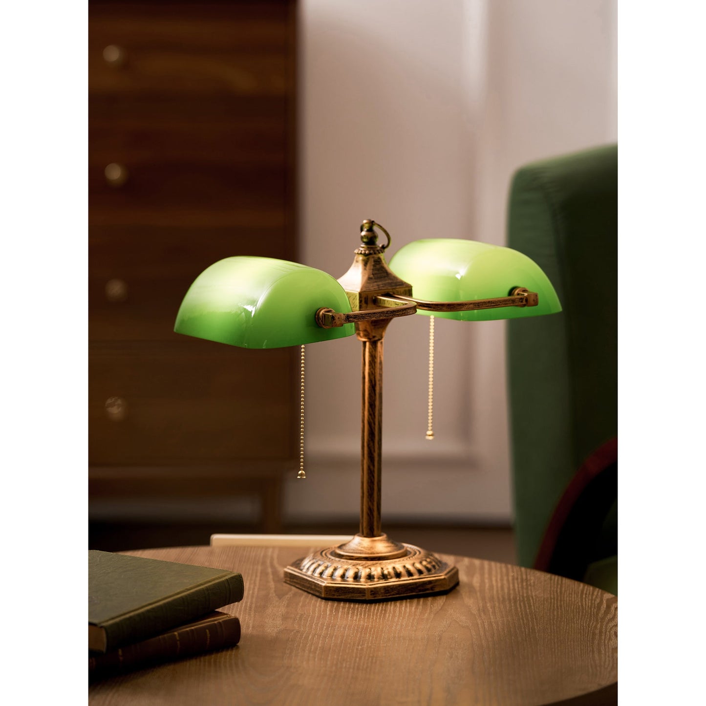 Cambridge Twin Library Table Lamp