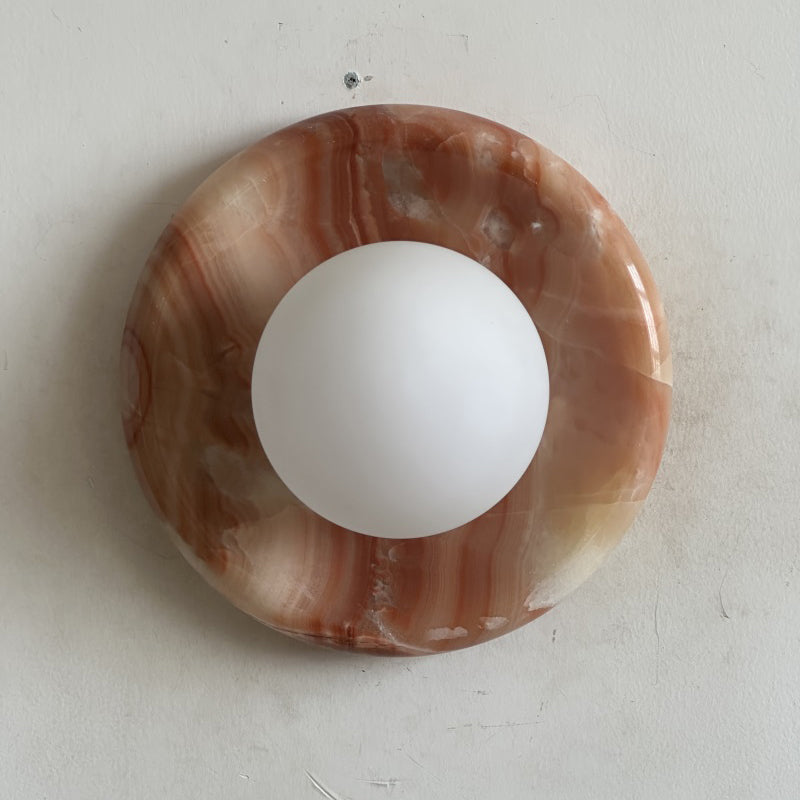 Orli Red Marble Sconce