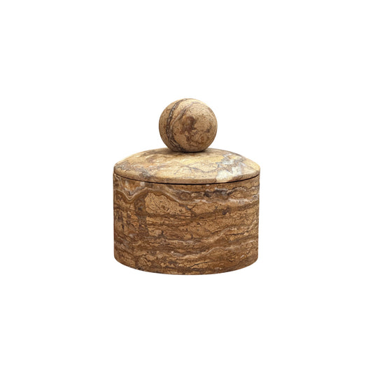 Brown Marble Sugar Bowl