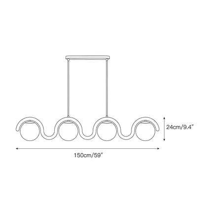 Lenox Linear Ball Pendant Lamp