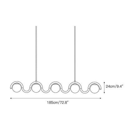 Lenox Linear Ball Pendant Lamp