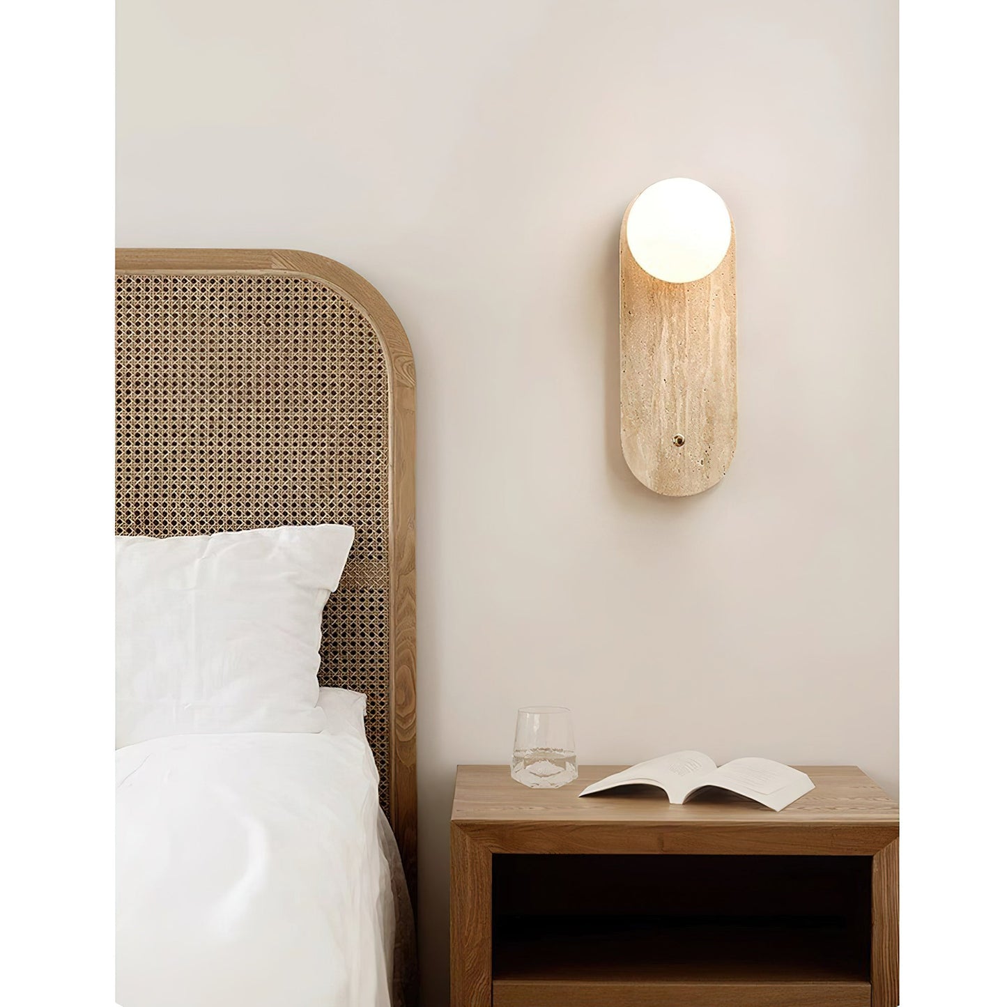 Lia Travertine Wall Lamp