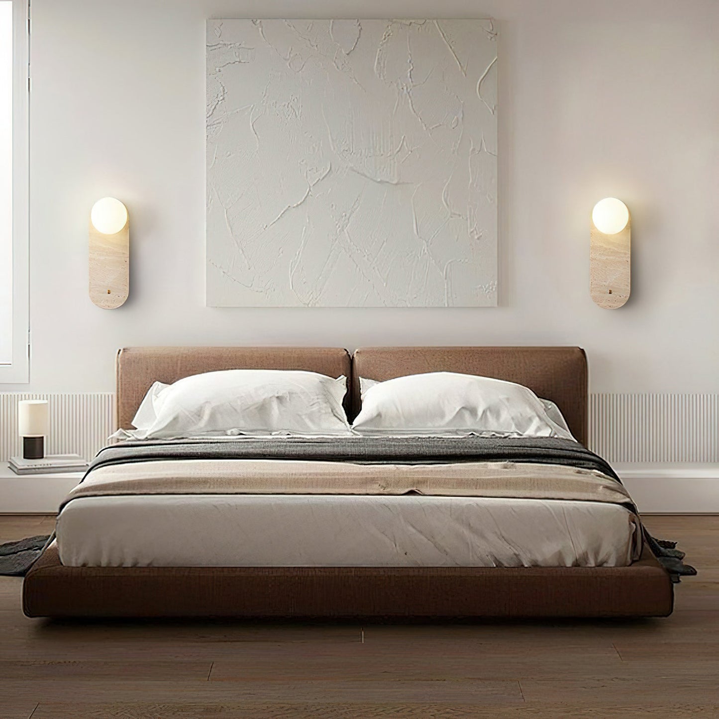 Lia Travertine Wall Lamp