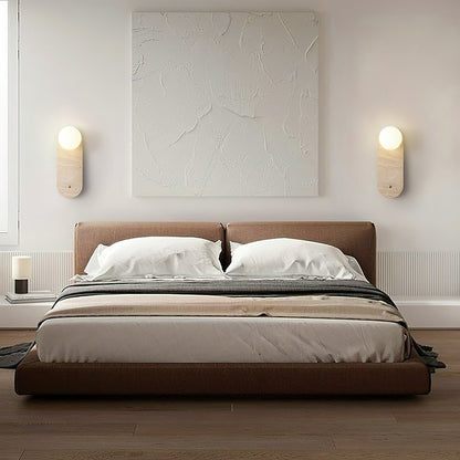 Lia Travertine Wall Lamp