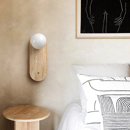 Lia Travertine Wall Lamp