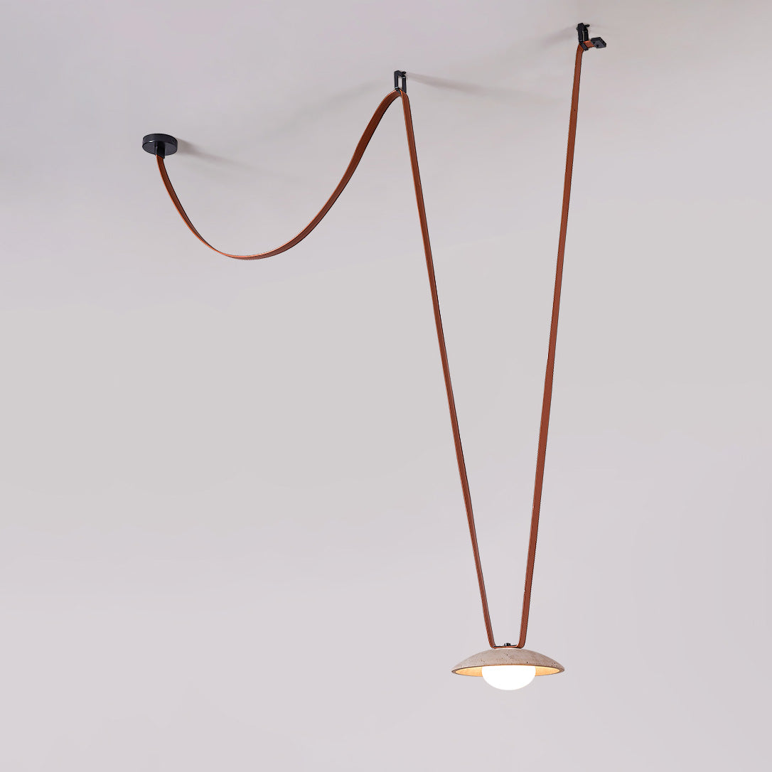 Light Rail Leather Pendant Lamp