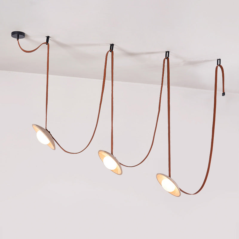 Light Rail Leather Pendant Lamp