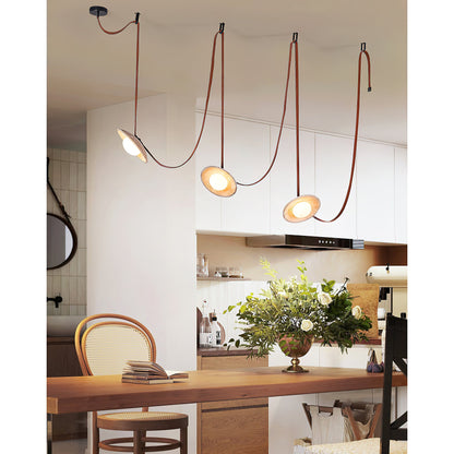 Light Rail Leather Pendant Lamp