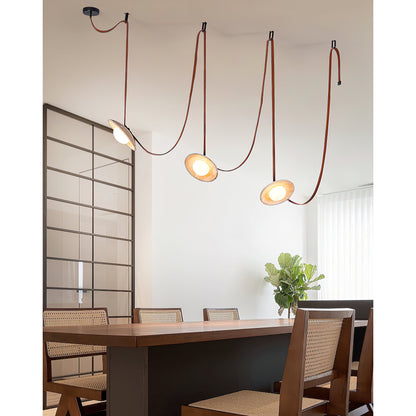 Light Rail Leather Pendant Lamp