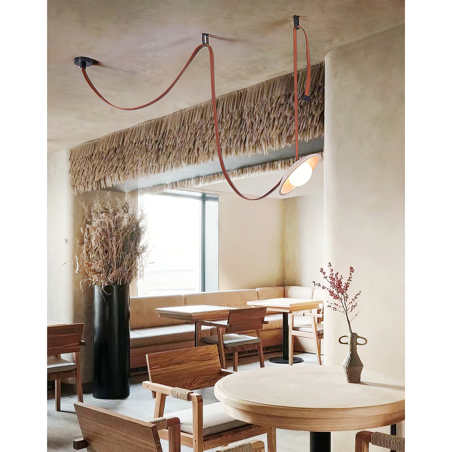 Light Rail Leather Pendant Lamp