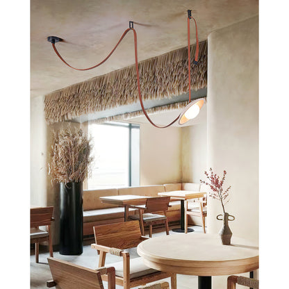Light Rail Leather Pendant Lamp