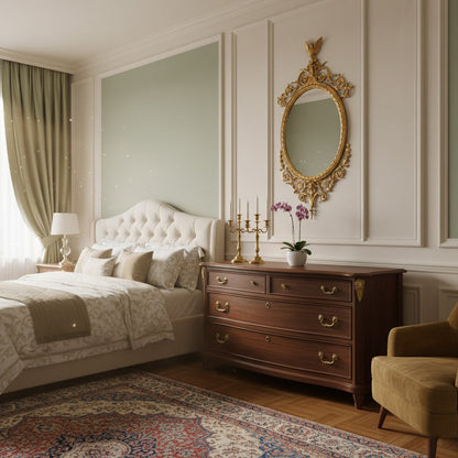 Louis Wood Flat Wall Mirror