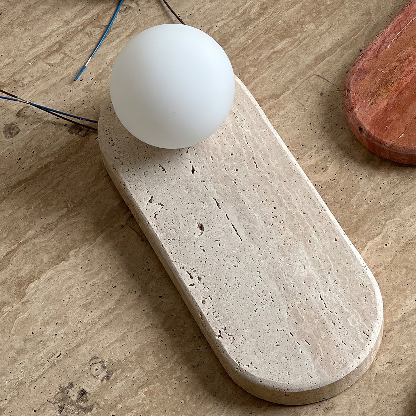 Lucie Beige Travertine Sconce