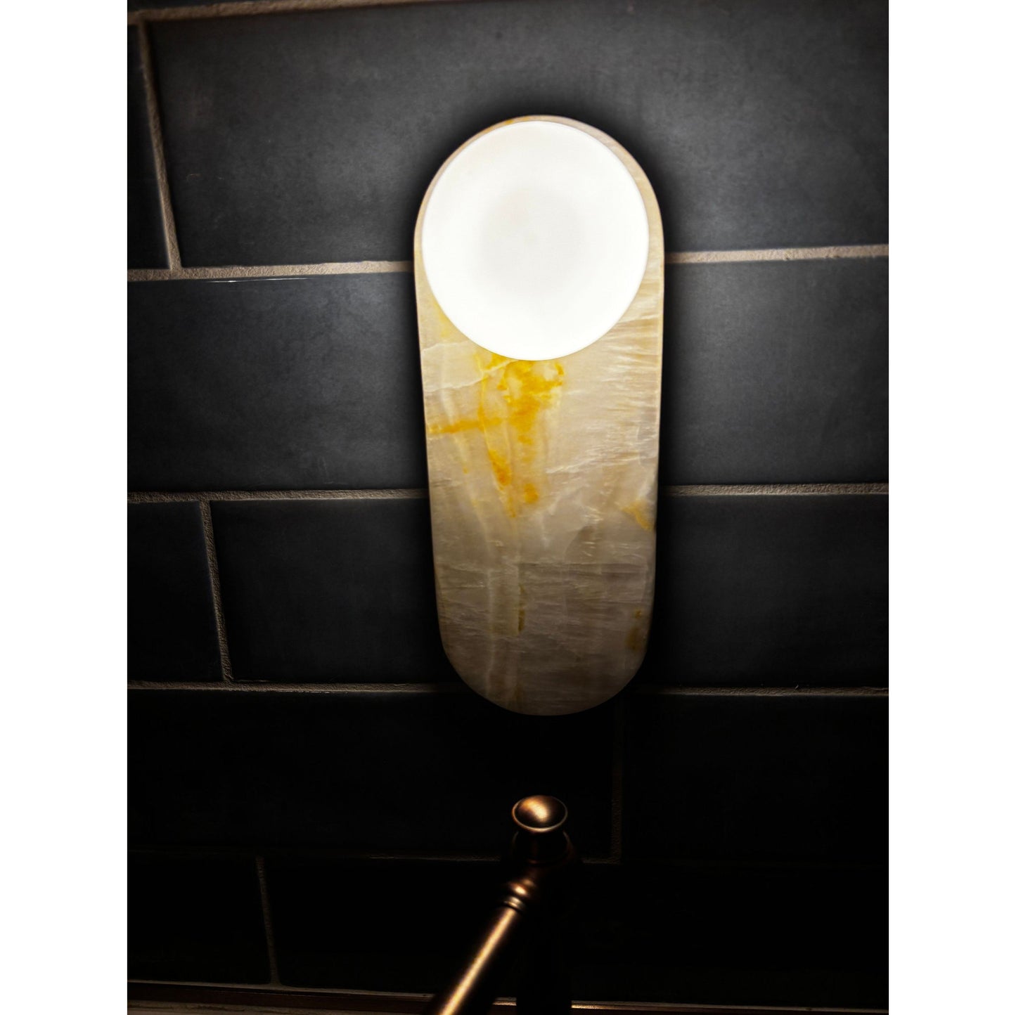 Lucie Onyx Wall Lamp ∅ 3.9″ x H 10.6″