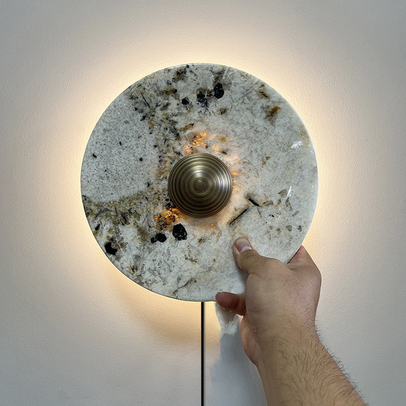 Lucie Marble Plug-in Wall Lamp