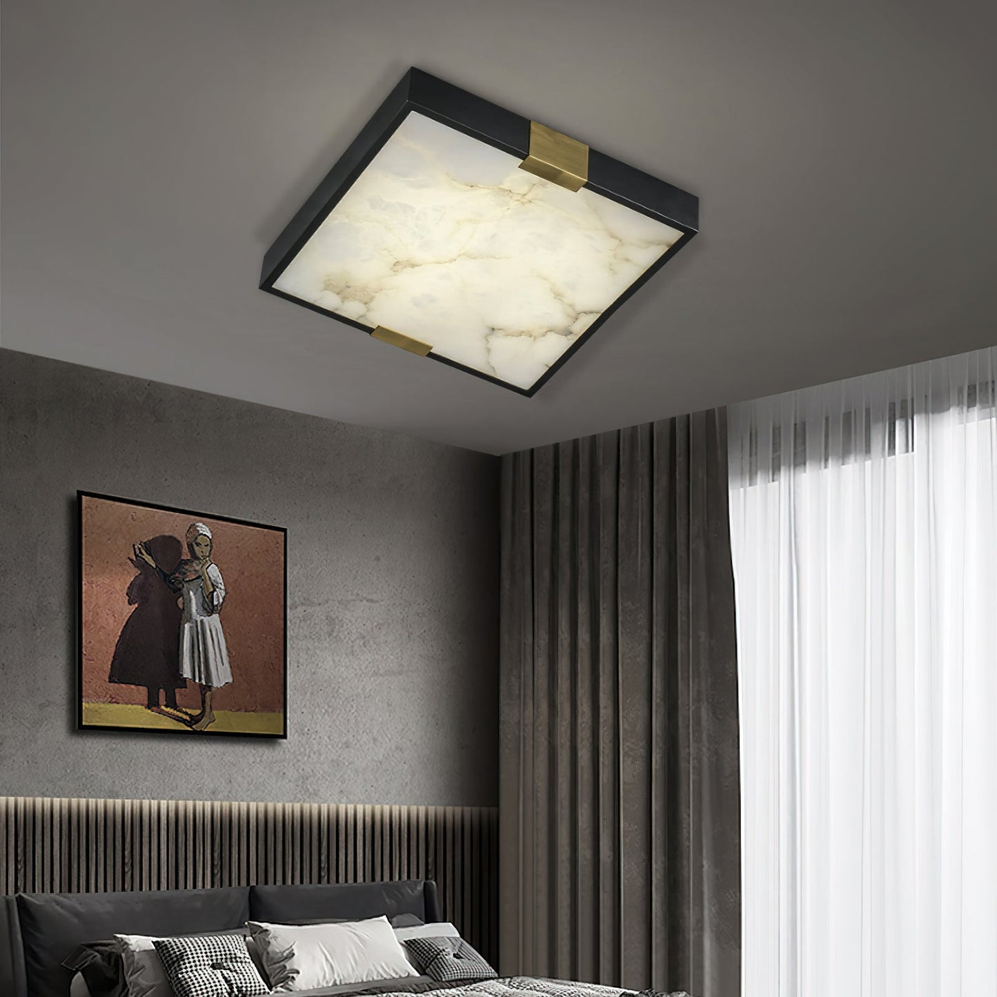 Lucien Alabaster Ceiling Light