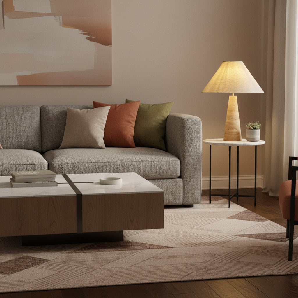 Lulu Travertine Table Lamp