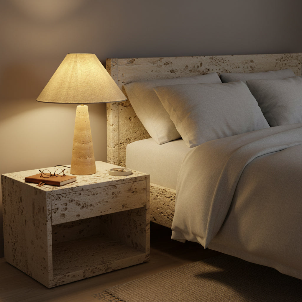 Lulu Travertine Table Lamp