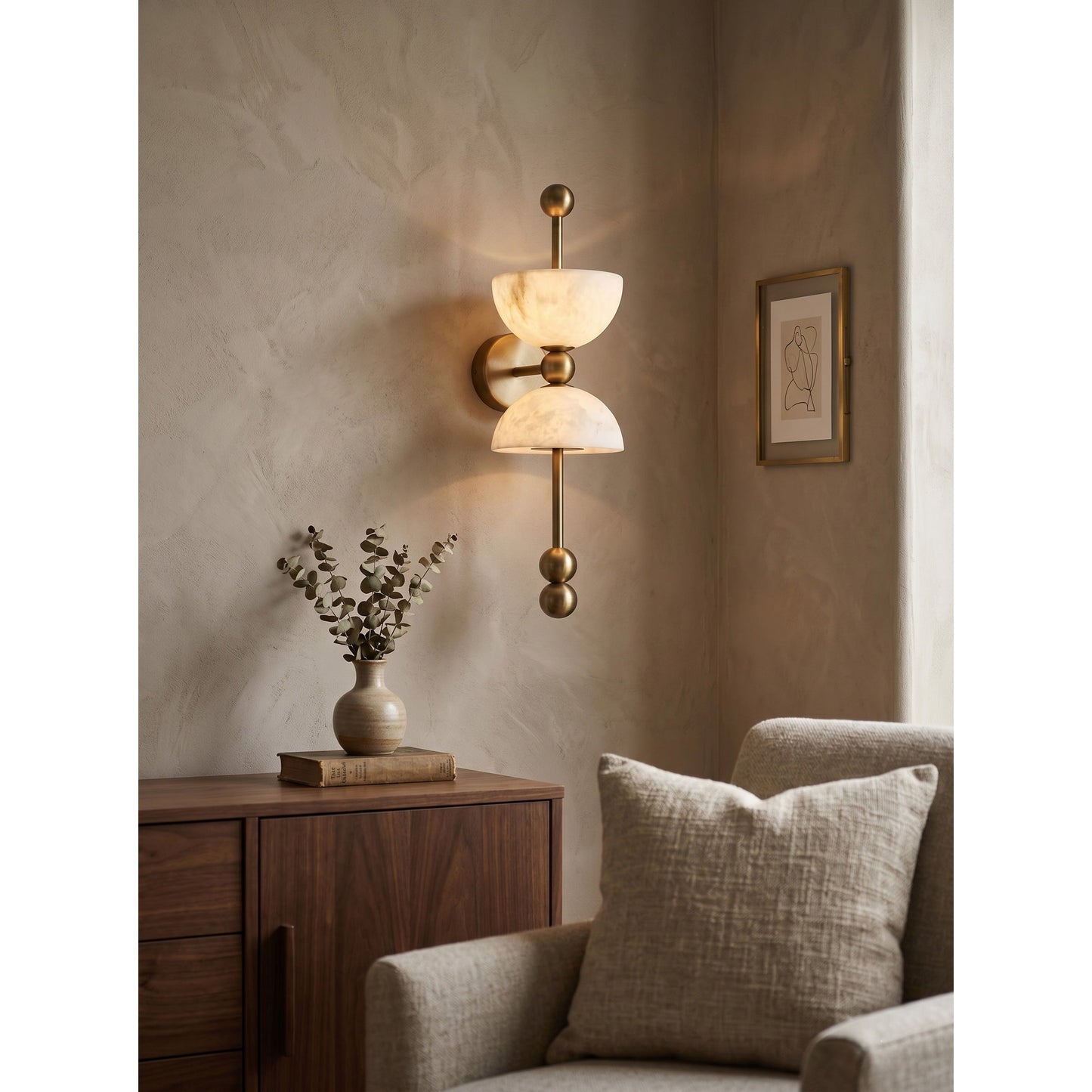 Lyra Alabaster Wall Lamp