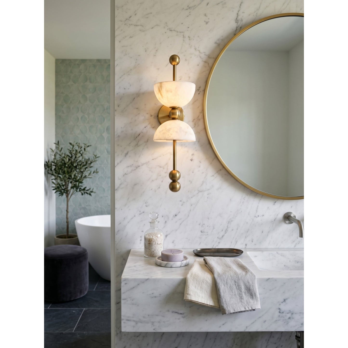 Lyra Alabaster Wall Lamp