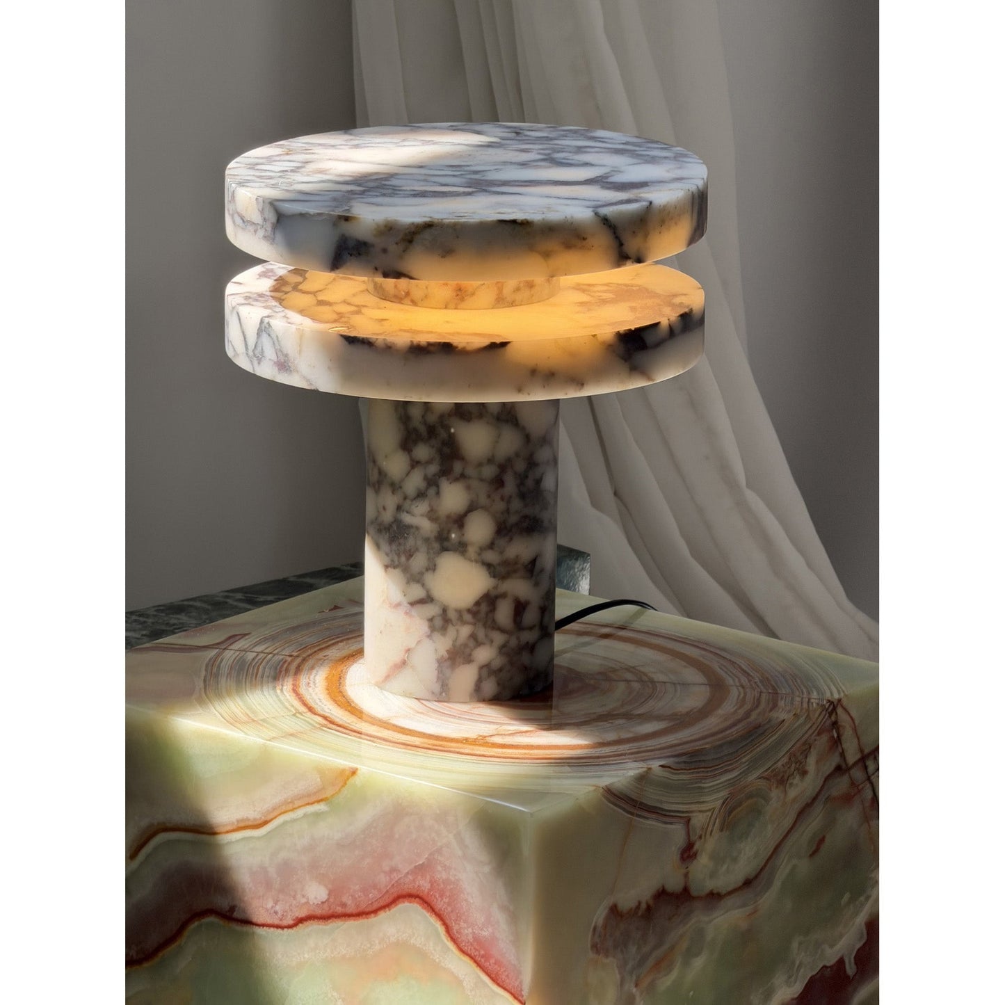 Pillar Marble Table Lamp
