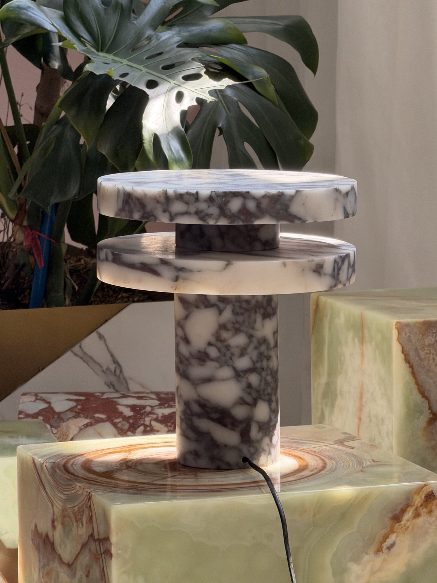 Pillar Marble Table Lamp
