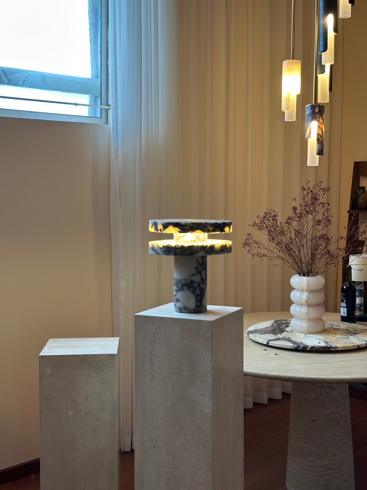 Pillar Marble Table Lamp