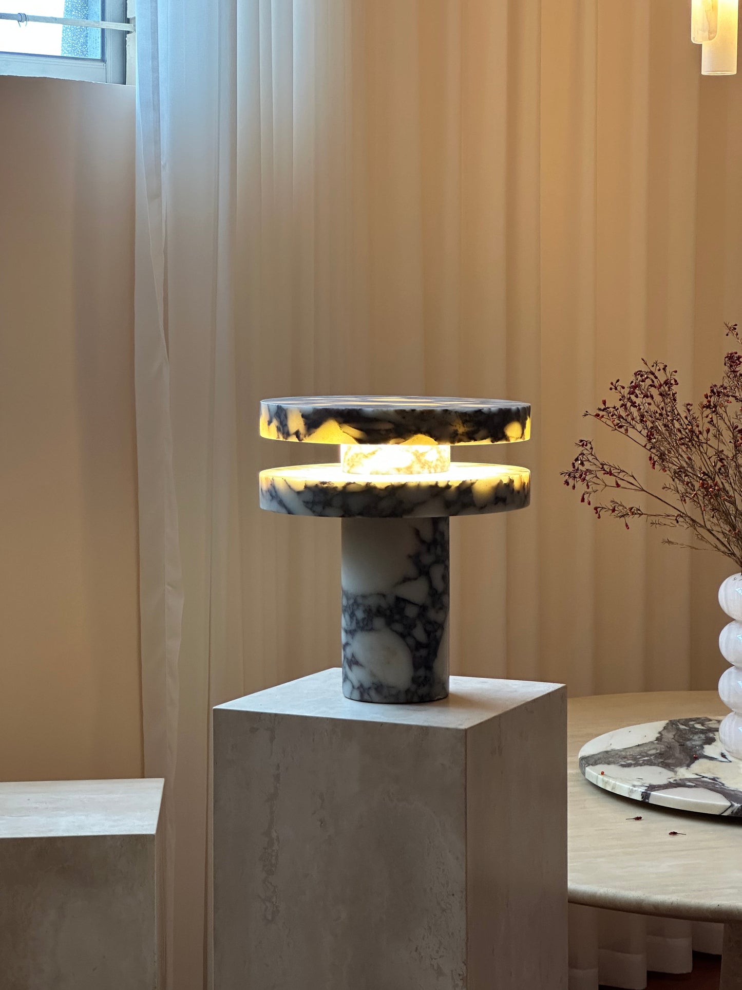 Pillar Marble Table Lamp