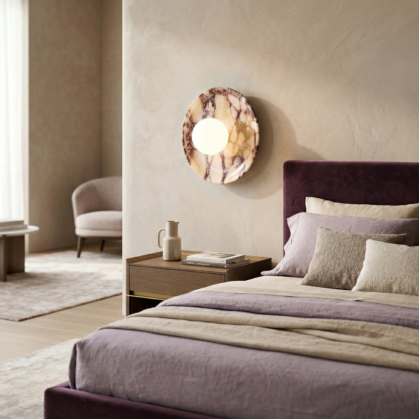 Viola Marble Wall Lamp