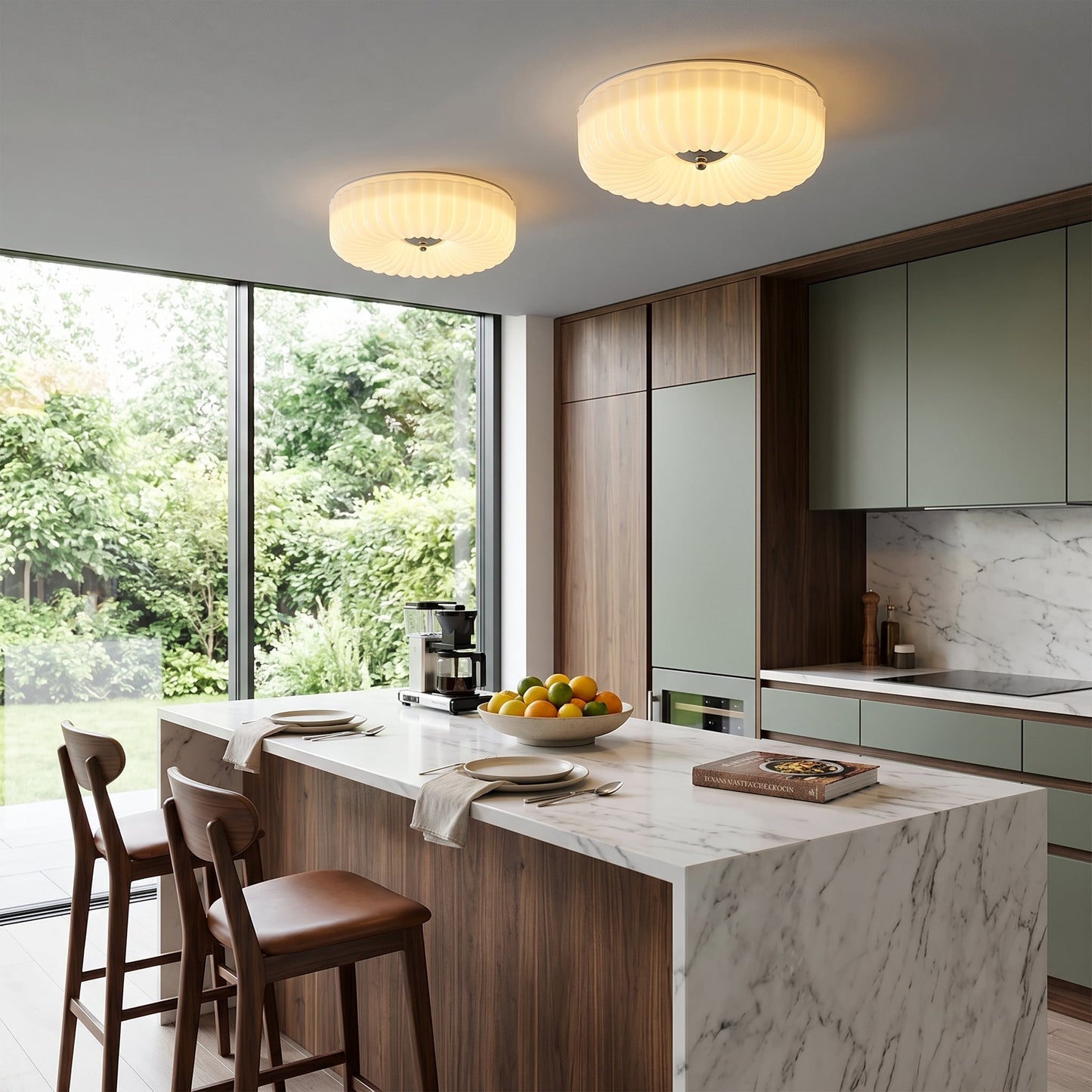 Willa Glass Flush Mount Ceiling Light