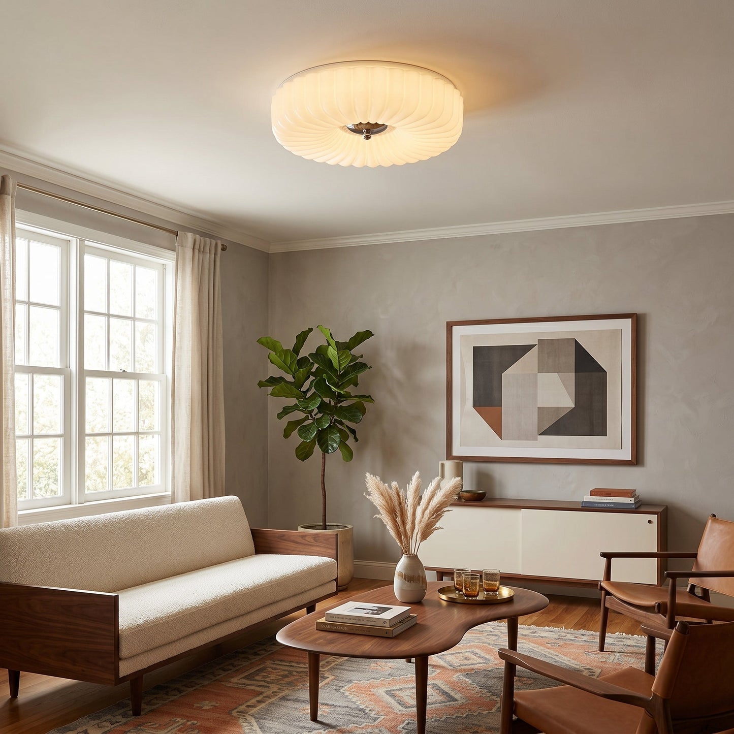 Willa Glass Flush Mount Ceiling Light