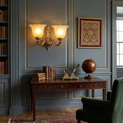 Bloom Flower Brass Sconce