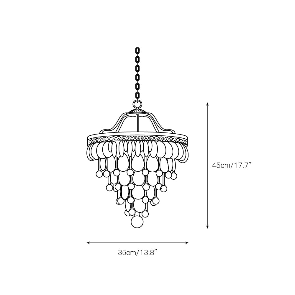 Crystal Inverted Pyramid Chandelier