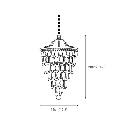 Crystal Inverted Pyramid Chandelier