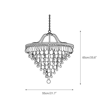 Crystal Inverted Pyramid Chandelier