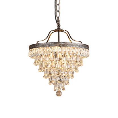 Crystal Inverted Pyramid Chandelier