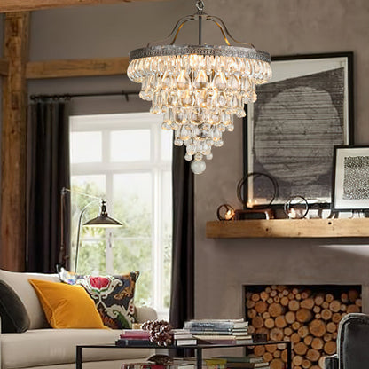Crystal Inverted Pyramid Chandelier