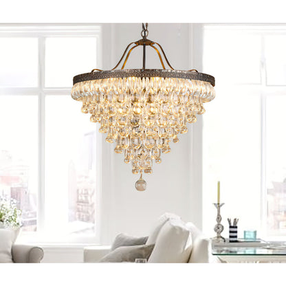 Crystal Inverted Pyramid Chandelier