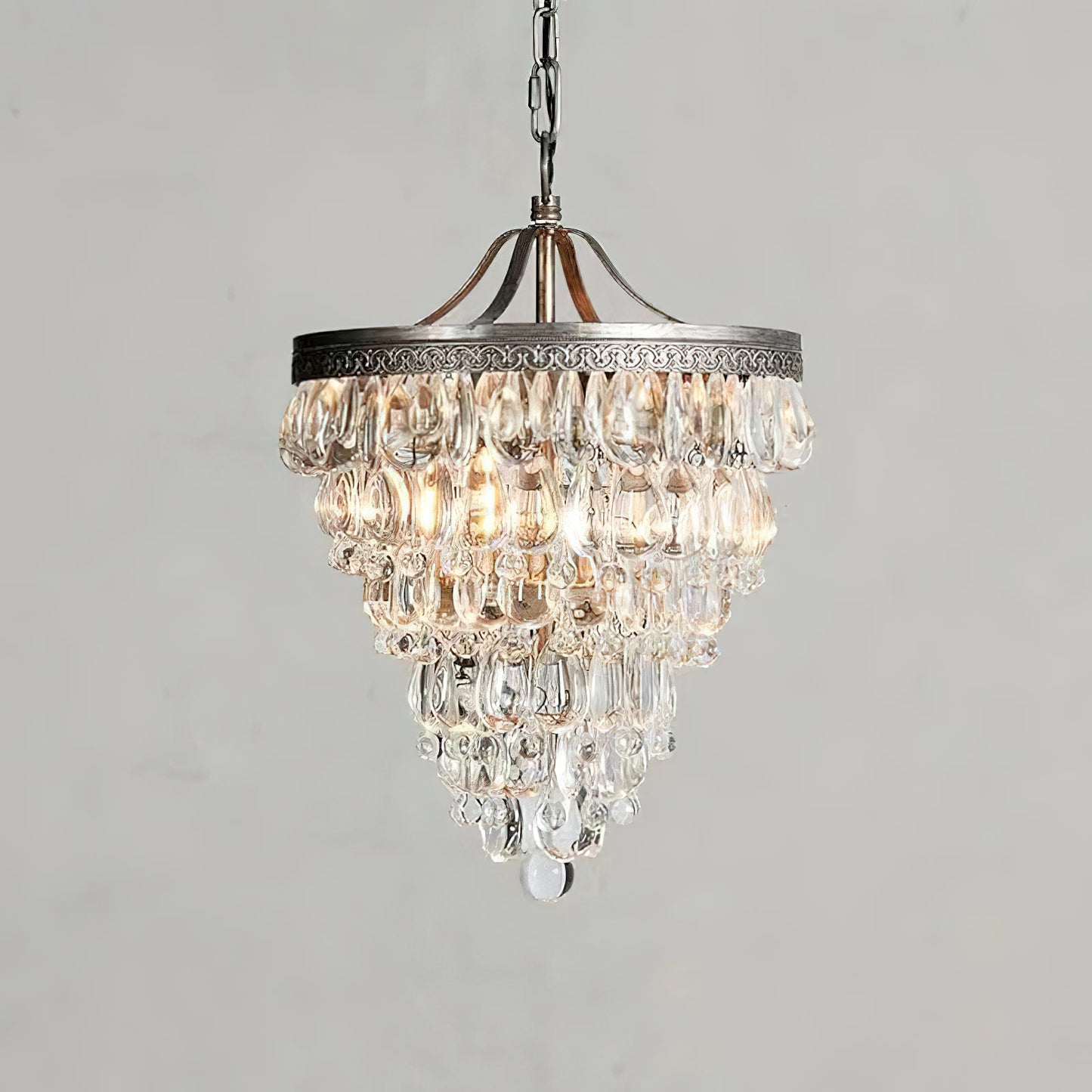 Crystal Inverted Pyramid Chandelier