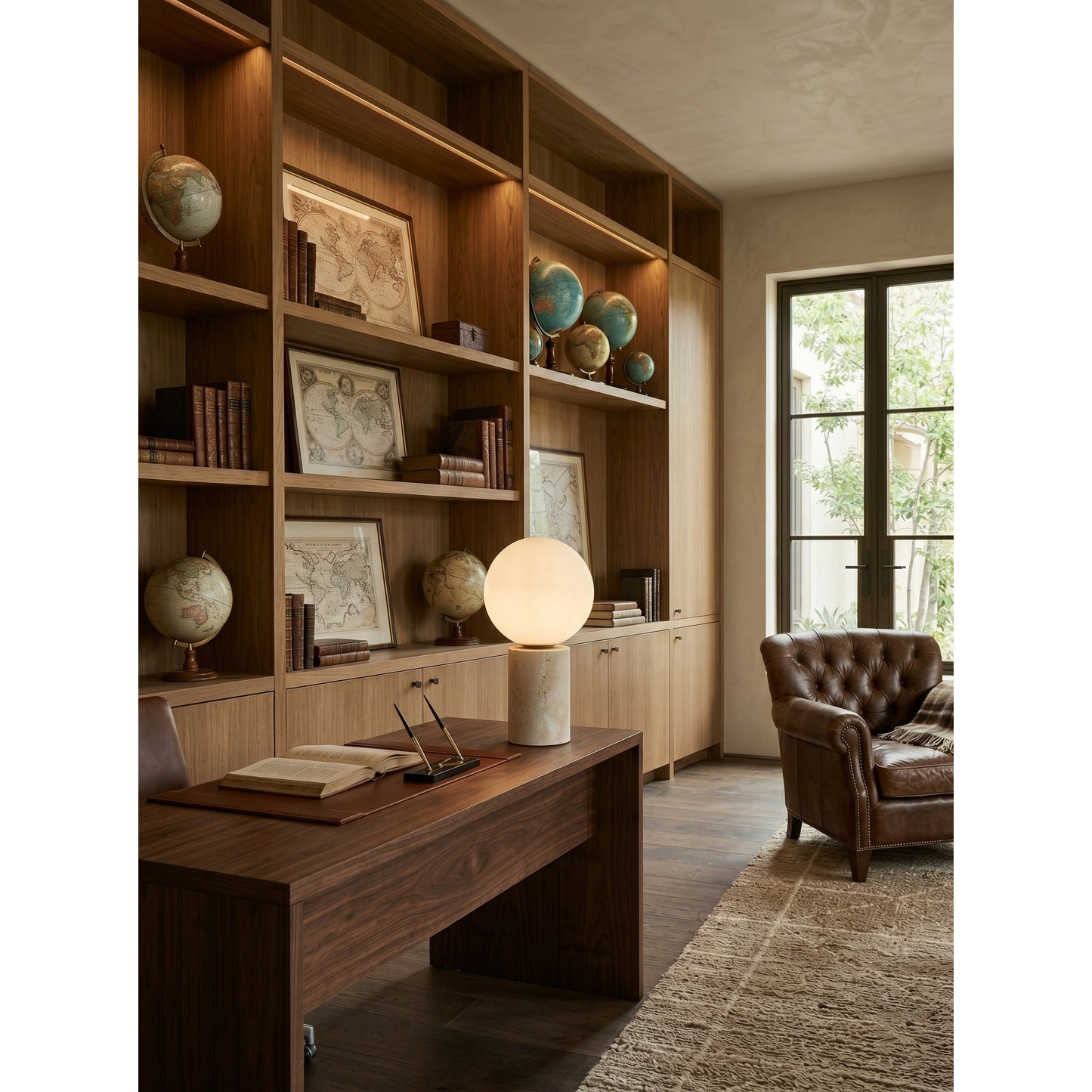 Maxax Deeluxe Travertine Table Lamp
