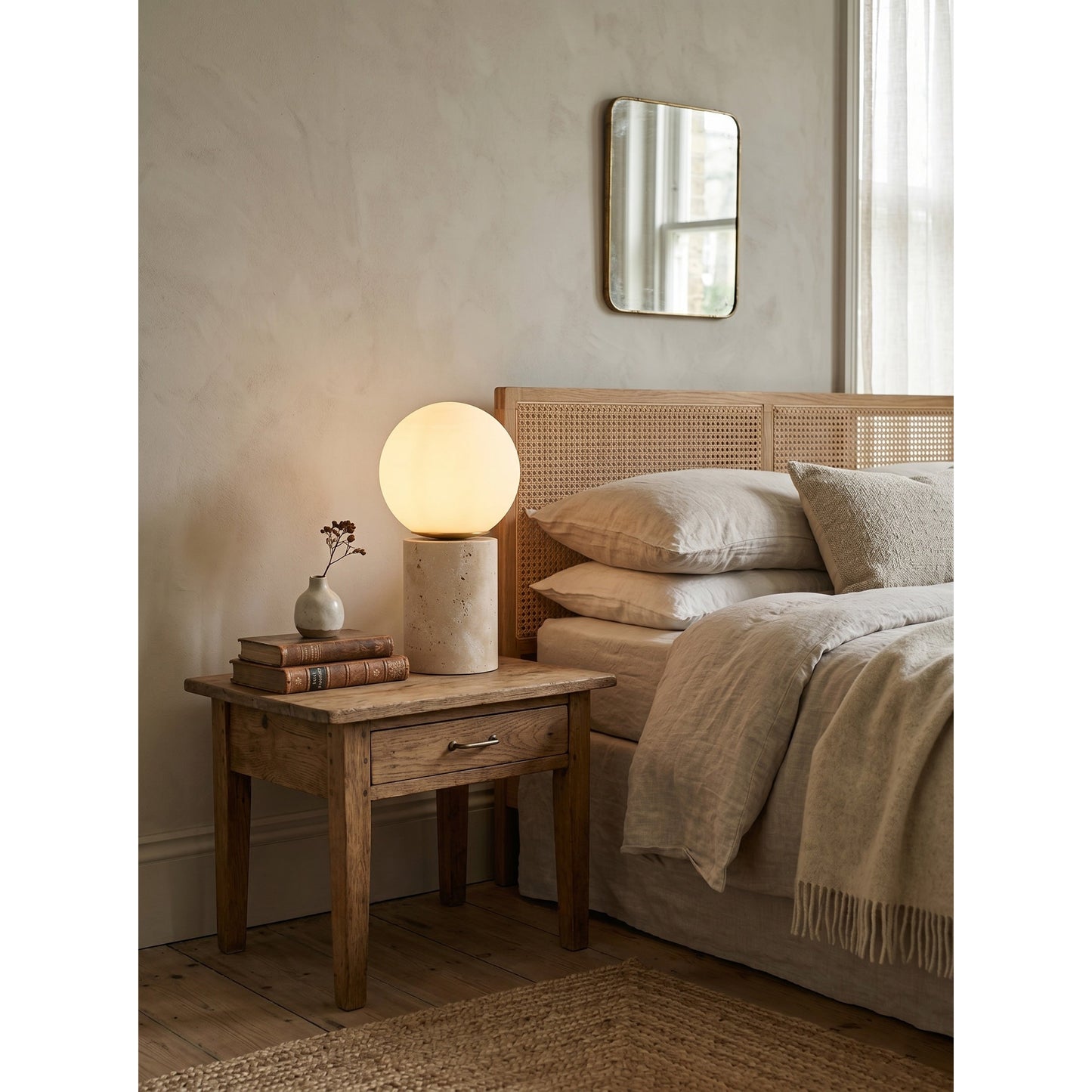 Maxax Deeluxe Travertine Table Lamp