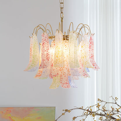 Confetti Glass Tiered Chandelier